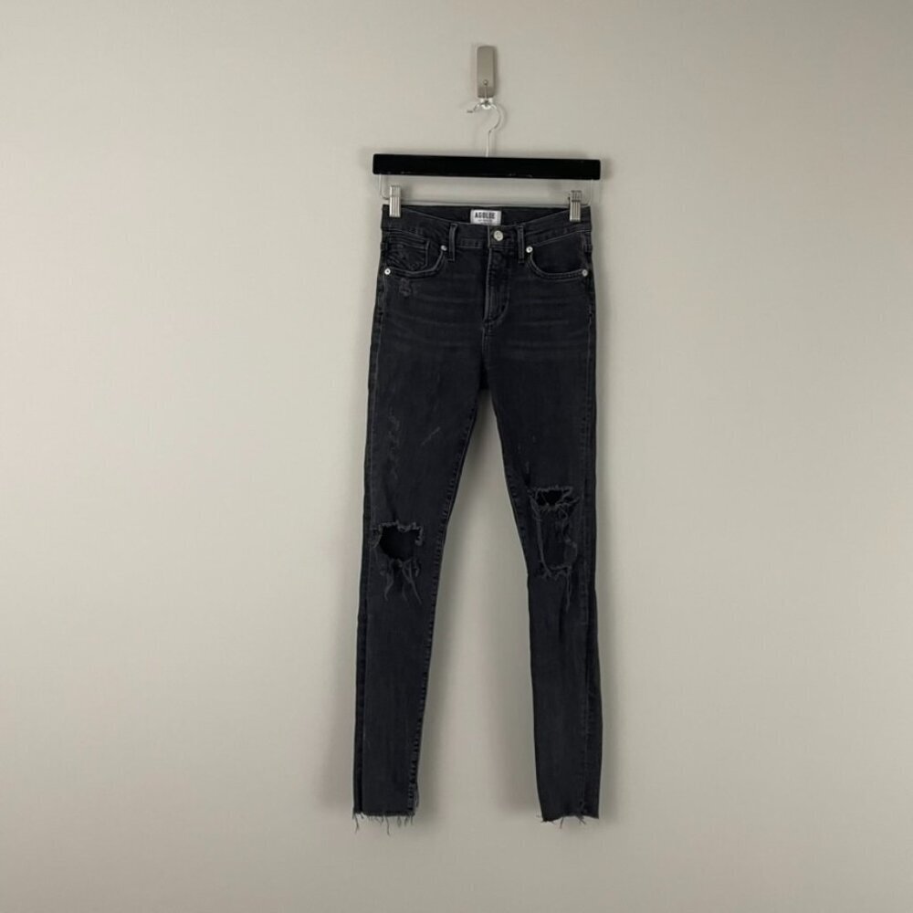 Agolde Sophie High Waisted Distressed Ankle Skinny Jeans Size 25